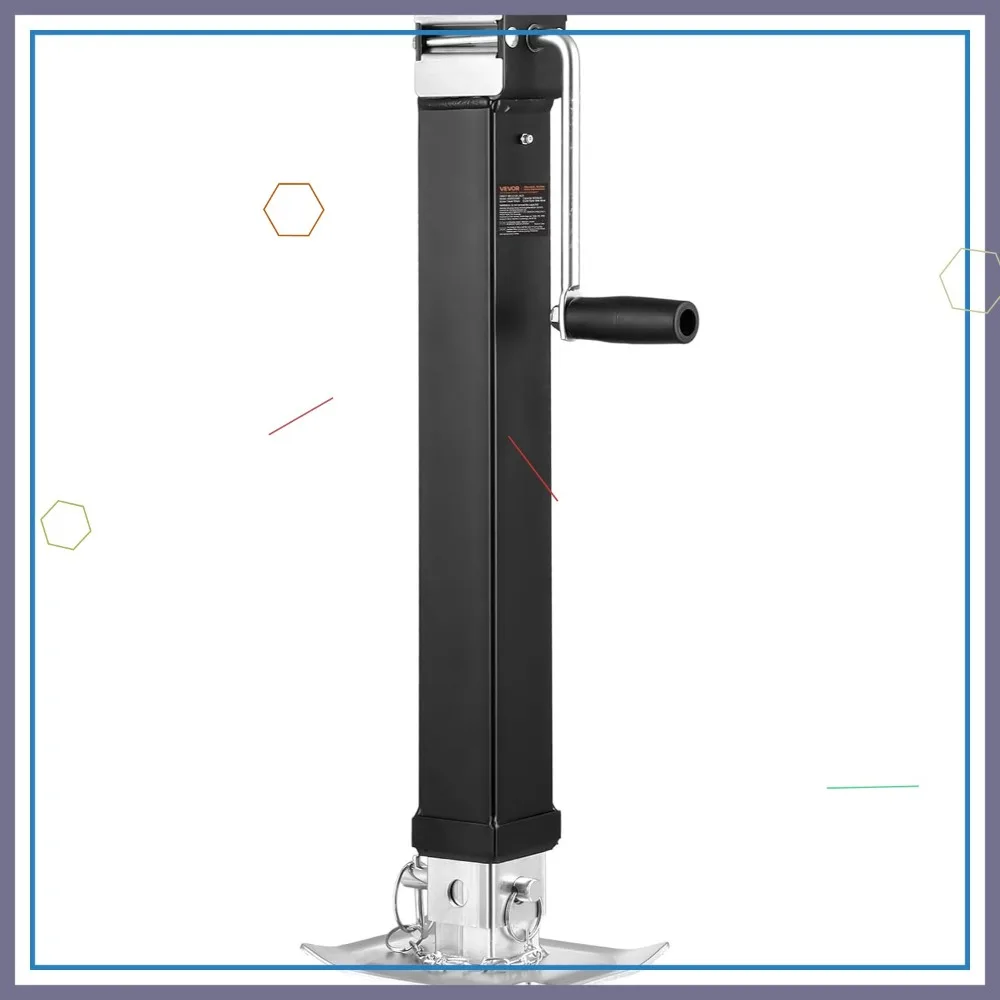 مقبس مقطورة ملحوم شديد التحمل بوزن 8000 رطل، رافعة 15-1/4 بوصة، ساق متدلية قابلة للتعديل للمركبات الترفيهية والمقطورات المساعدة