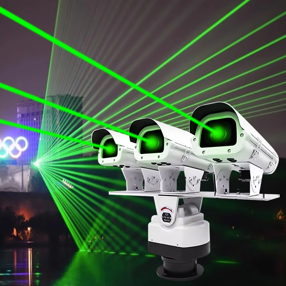 Landmark    Highway Roof Green Powerful Lazer Outdoor Advertising Lighting Project Railway 12wThree Heads    Light