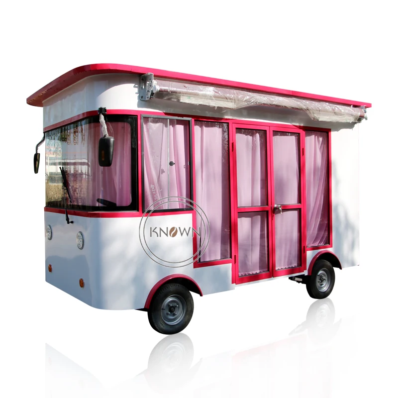 Fast Food Truck For Sale Street Legal Electric Car  Mobile Food Vending Truck with Full Kitchen Equipment