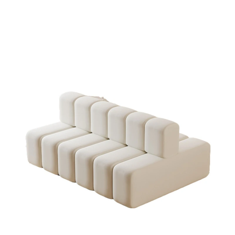 Backrest straight row sofa, double-sided booth, clothing store, beauty salon, hotel lobby, reception sofa