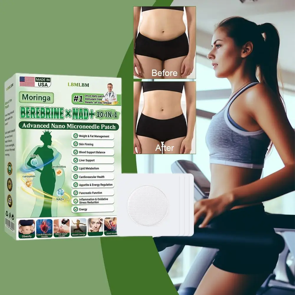 

1BOX Nano Microneedle Firming Sticker - Berberine NAD+ Skin Firming Figure Line Shaping For Women Men Daily Body Care