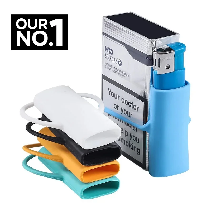 

2025 Silicone Lighter case protector, safe storage, surround sleeve, cigarette accessories, color