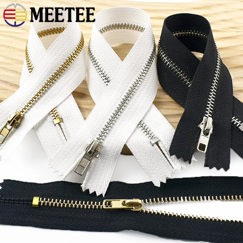 

5/10Pcs Meetee 8-30mm Metal Zipper Close End Zip Clothing Decor Zippers for Purse Backpack Repair Zips DIY Sewing Accessories