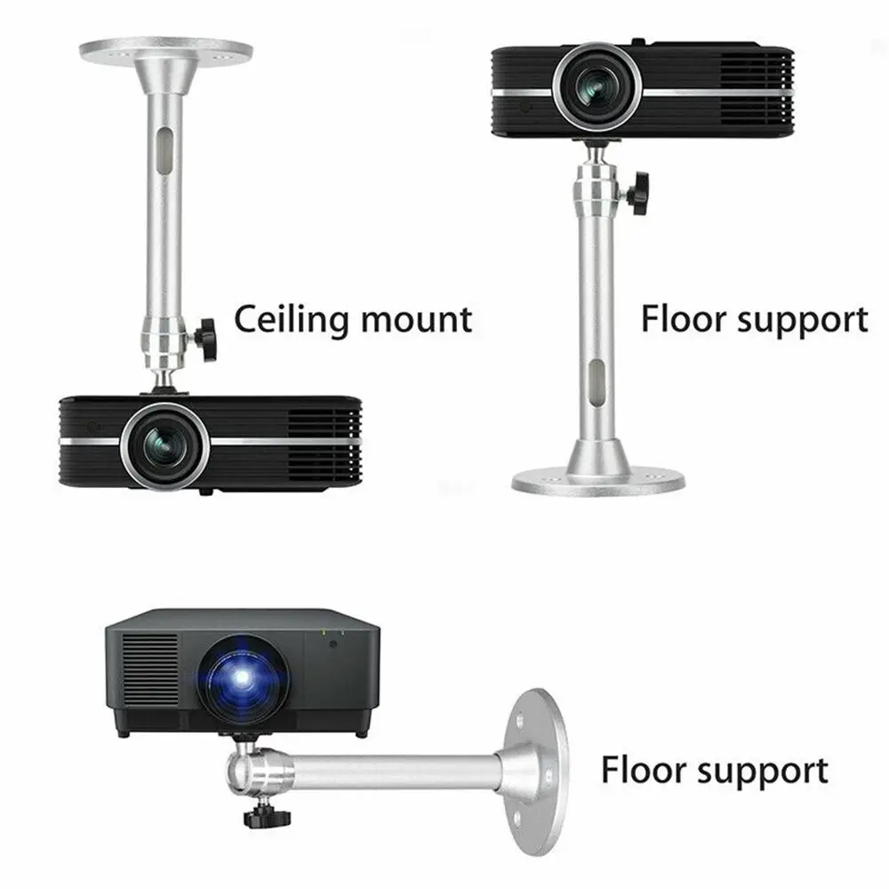 Metal 360° Mini Wall Ceiling Mount Projector Holder Stand Projector Brackets Camera Monopods