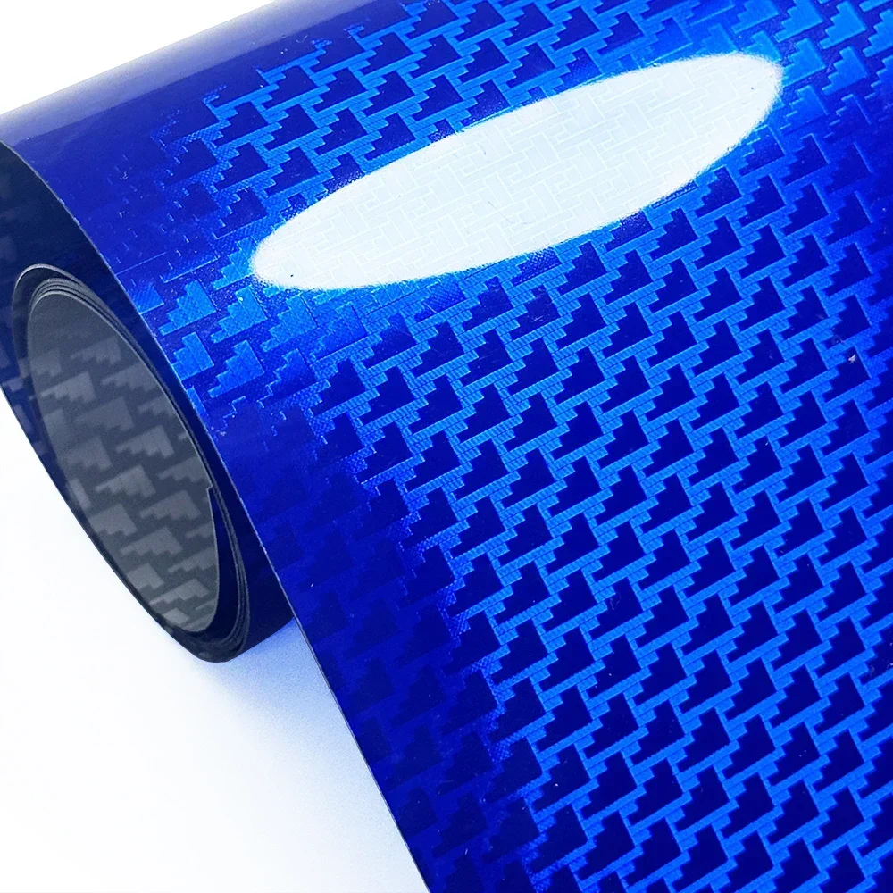 

High Glossy Blue Aircraft Pattern Plated Carbon Fiber Film Car Wrap Vinyl Sticker for Car Tuning Color Stickers Adhesive Decal