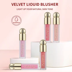 Liquid Blush Soft Matte Liquid Cream Blush Makeup Lightweight Beauty Blush Makeup for Long-Lasting Natural Velvet Liquid Blusher