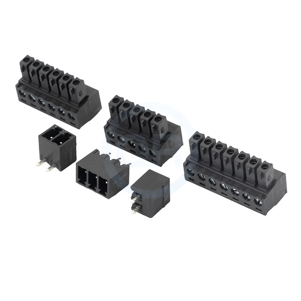( 10Pcs) Kf 2edgk 2edgv 2edgr 3.5mm 3.81mm Plug Socket 2edg 3.5 3.81 Black Orange Plug-in Pcb Terminal Block 15edgk 15edgv R