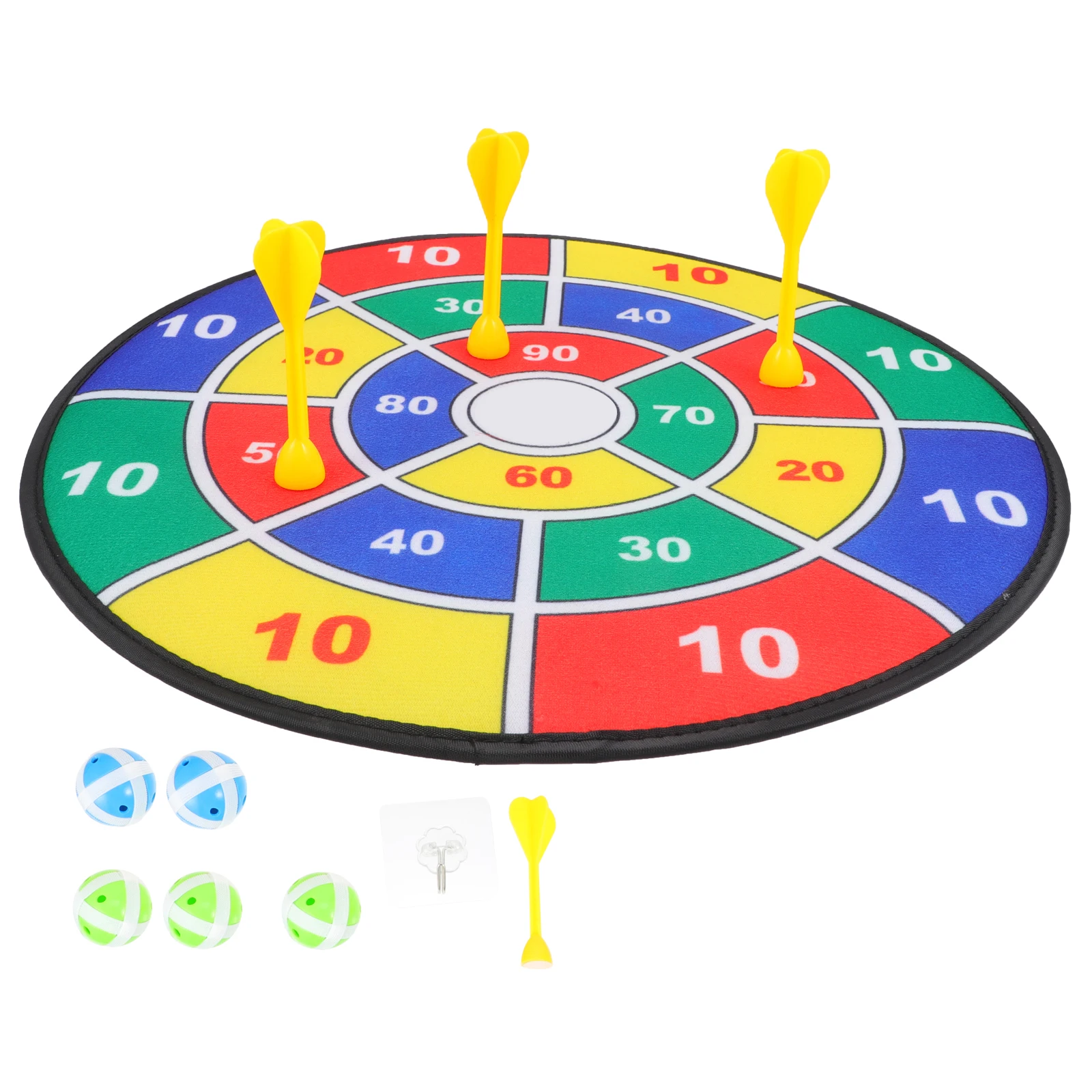 

1 Set Safety Board Toys Practice Sticky Ball Toy Interactive Prop Party Game Supplies (36cm, 6pcs Sticky Ball and 6pcs )