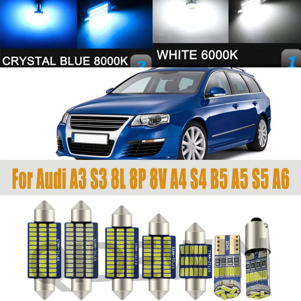 Car Interior LED Light For Volkswagen VW Passat B5 B6 B7 B8 B4 CC Variant Tuning 1998-2020 Map Dome Lamp Canbus Accessories