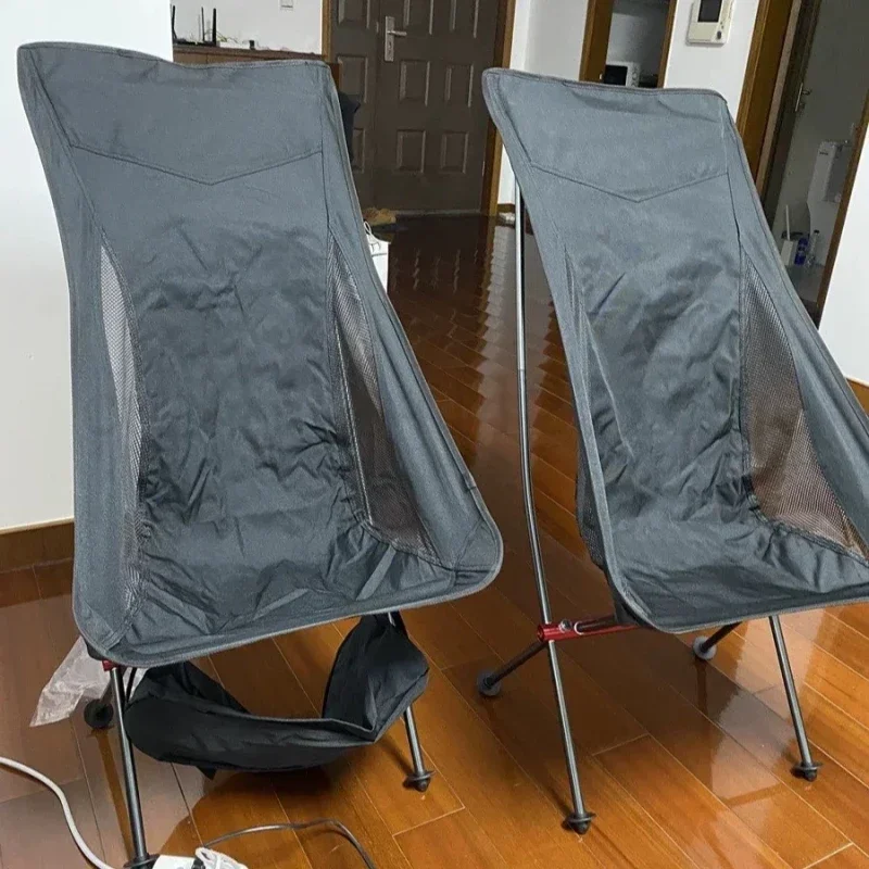 كرسي خارجي من سبائك الألومنيوم 7075 مع مسند ظهر قابل للطي كرسي قمر خفيف للغاية للتخييم والنزهات كرسي محمول وسهل الطي #5