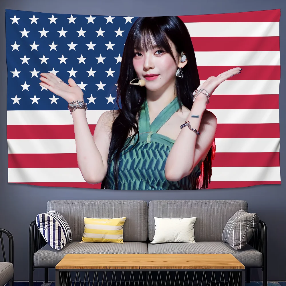 Tapiz decorativo Kpop Idol Karinas para dormitorio, fondo de tela para vacaciones, fiesta en casa, sala de estar, Club