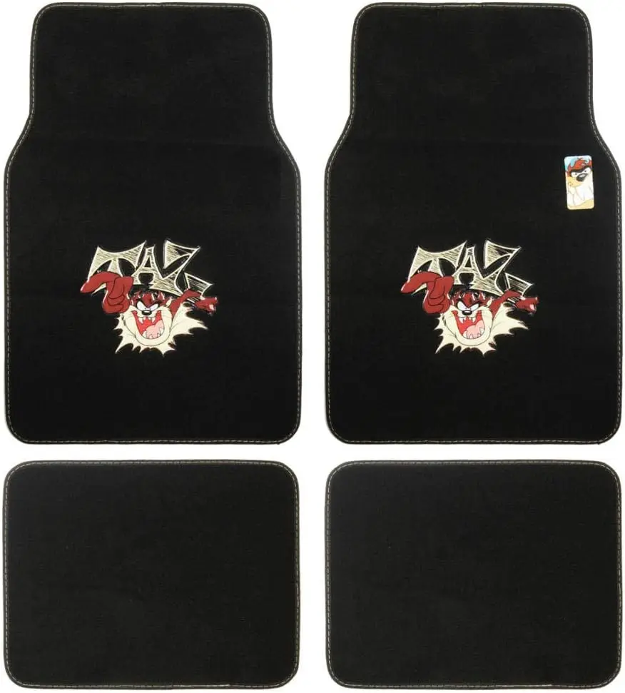 

Universal Fit Car Floor Mats 4pc Set with No-Slip Grip, Front and Rear Sizes Included