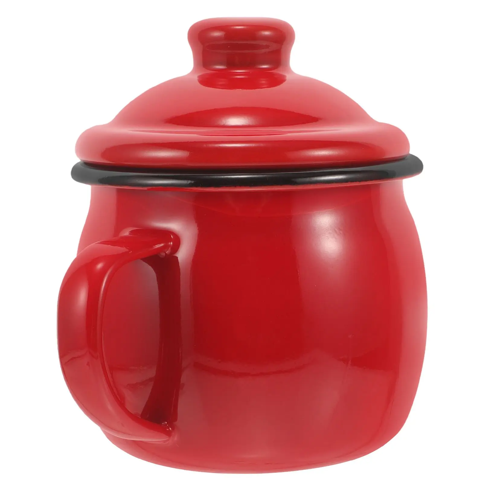 

Ceramic Coffee Mugs Cup with Lid Enamel Mugs for Coffee Tea Milk Juice Household Vintage Thickened Storage