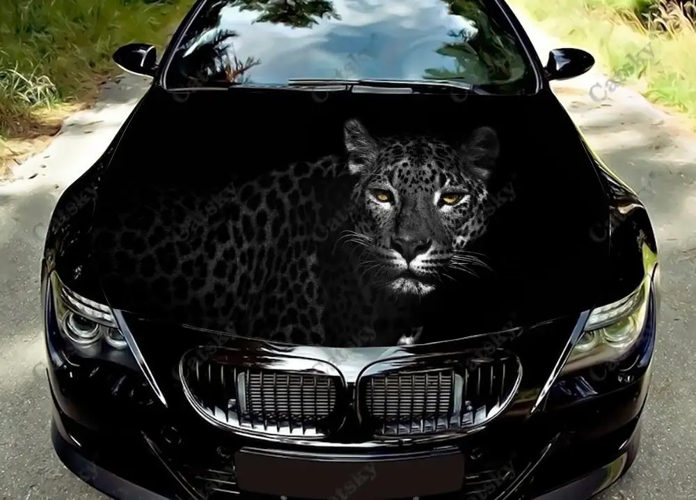 

Leopard animal Car Hood Decals Self Adhesive Paint Stickers Car SUV Wraps Truck Graphics Car Hood Vinyl Decals