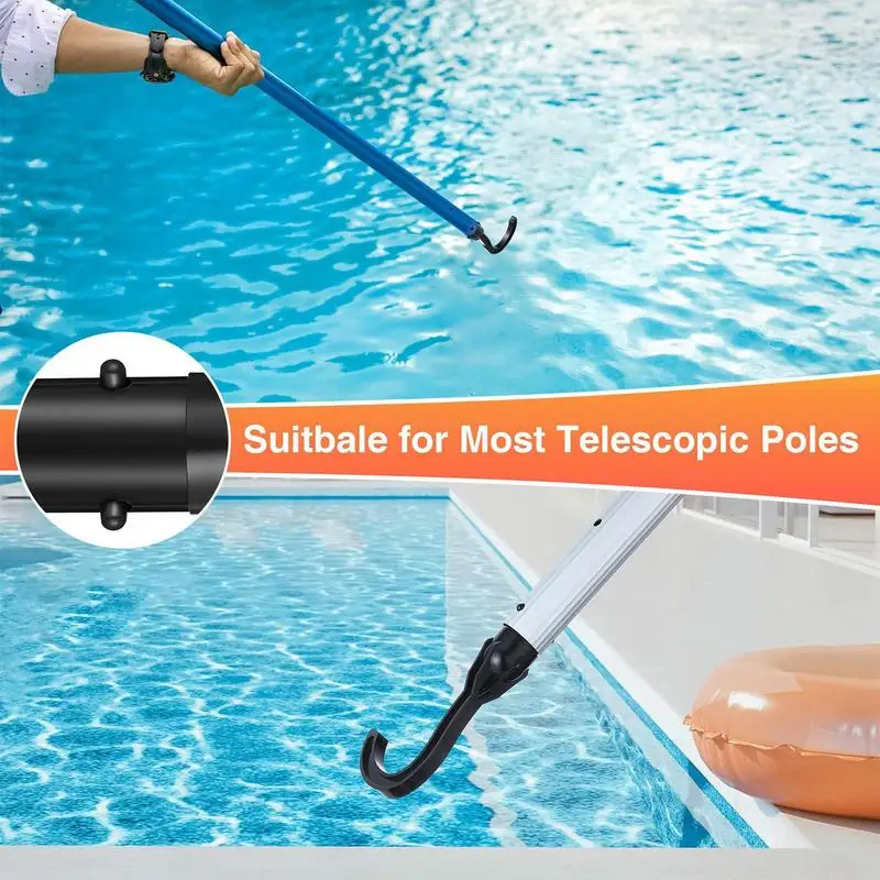 Pool Vacuum Robot Hook Robot Cleaner Hook For Pool Poles High-Strength Pool Pole Hooks For On-Ground And Underground Pool