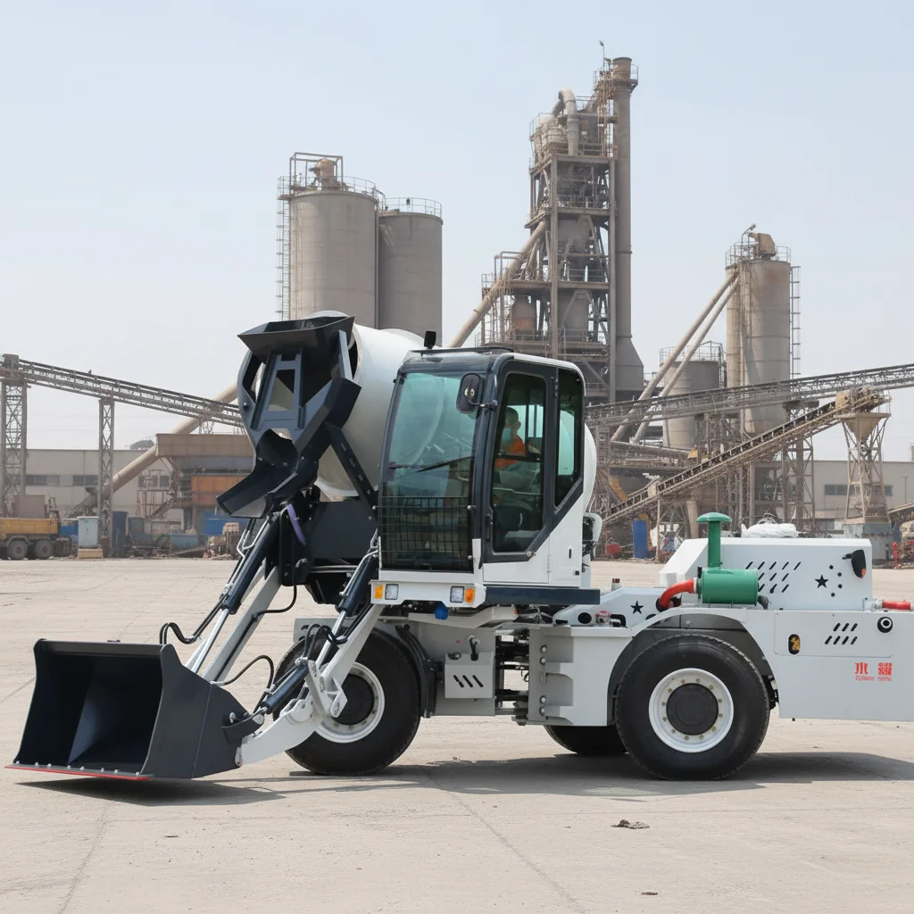 Customized Self Loading Concrete Mixer Truck With Rotating Drum 270 Degree Discharge