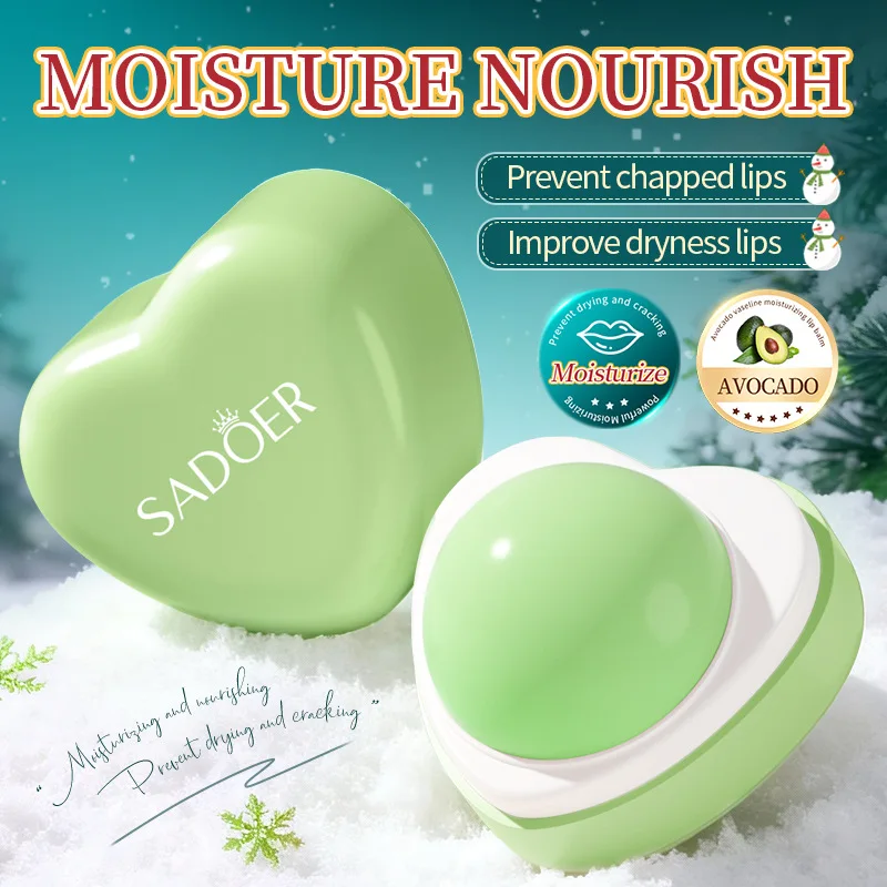 Bálsamo Labial de Aguacate Navideño con Vaselina, Larga Duración, Hidratante, Activado por Temperatura, Nutritivo y Resistente a la Decoloración