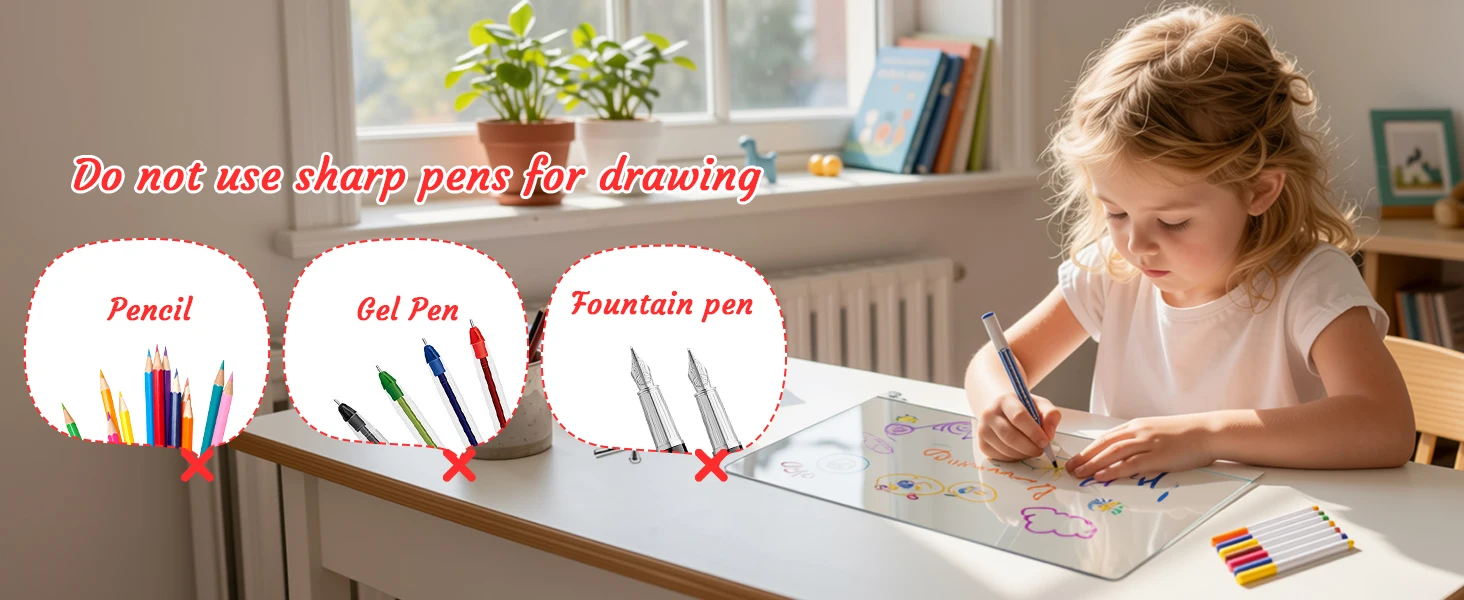 LED-Zeichenbrett mit 7 Farben & 3 Lichtmodi, Löschbare Notiztafel Inklusive Ständer, 7 Marker, Perfekt für Feiertage und Geburtstage – Detail 5