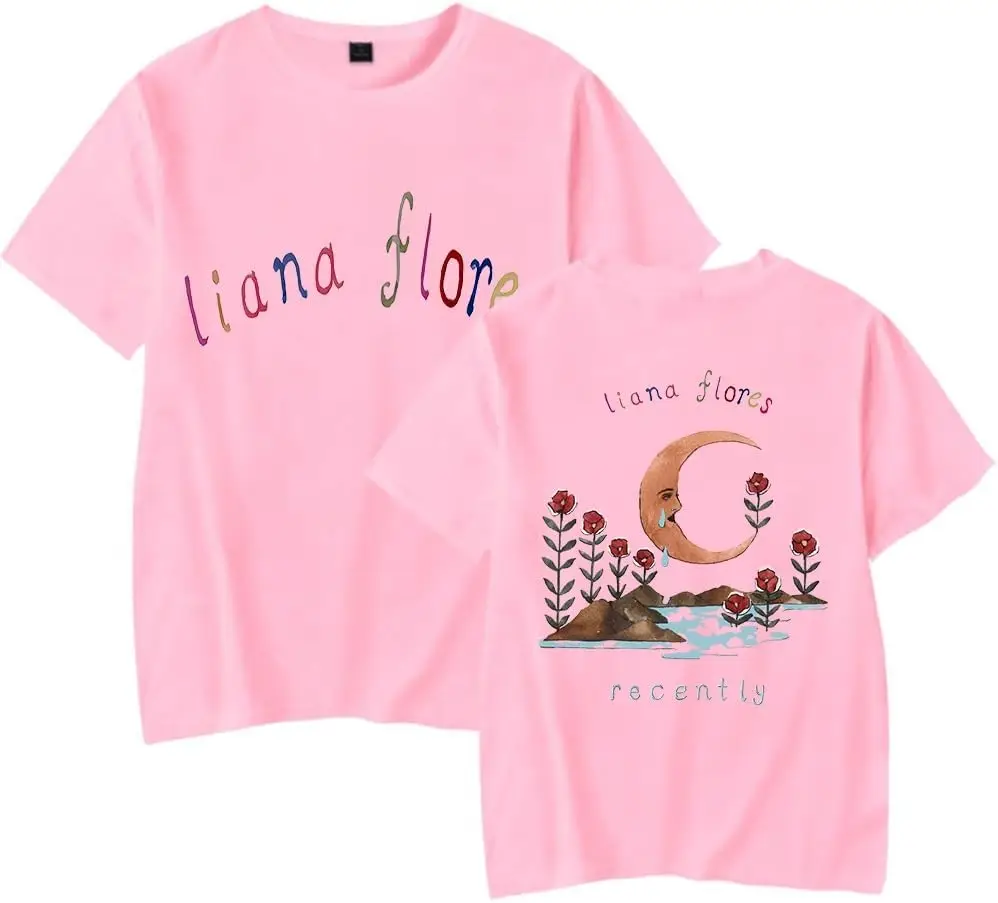 Camiseta de Liana Flores Merch para hombre y mujer, camisa de manga corta, moda de verano