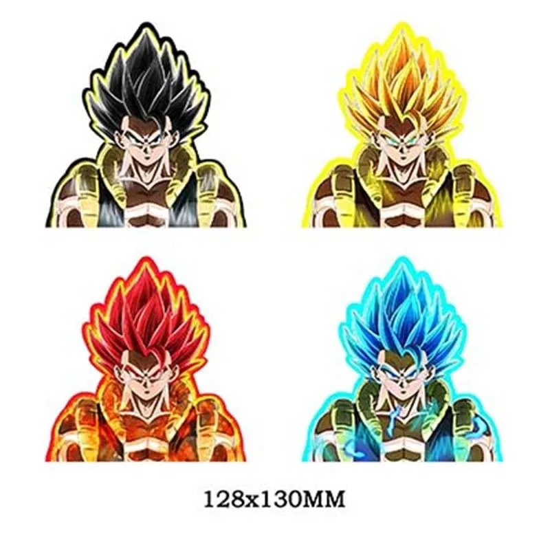 Dragon Ball Sun Wukong Vegeta Cartoon Creative 3D Gradient Sticker Fashion Waterproof Mobile Phone Computer Decoration Sticker