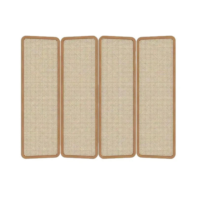 New Chinese rattan screen partition living room retro entrance entrance office home folding mobile solid wood folding screen