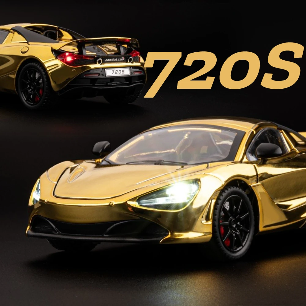 1:24 Bilancia 720S P1 Modello di Auto Giocattolo In Lega Diecast Musica Leggera Tirare Indietro Supercar Veicoli In Miniatura Modelli per I Bambini Regali Per Adulti