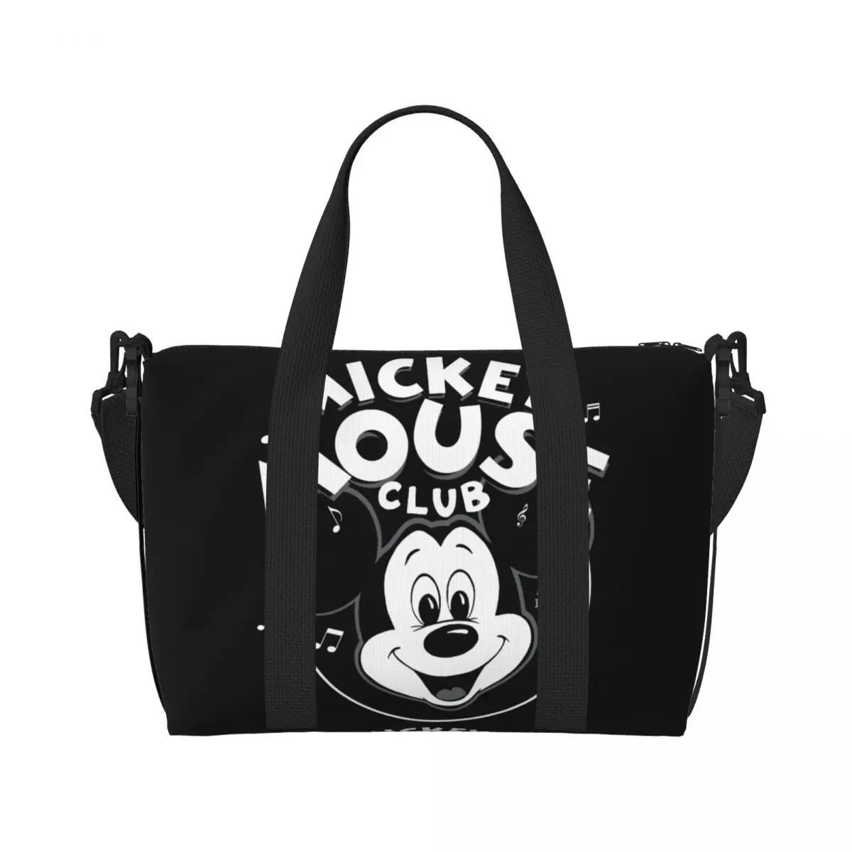 Custom Mickey Mouse Club Since 1955 Beach Tote Bag Women Extra Large Gym Carry On Travel Shopping Bags