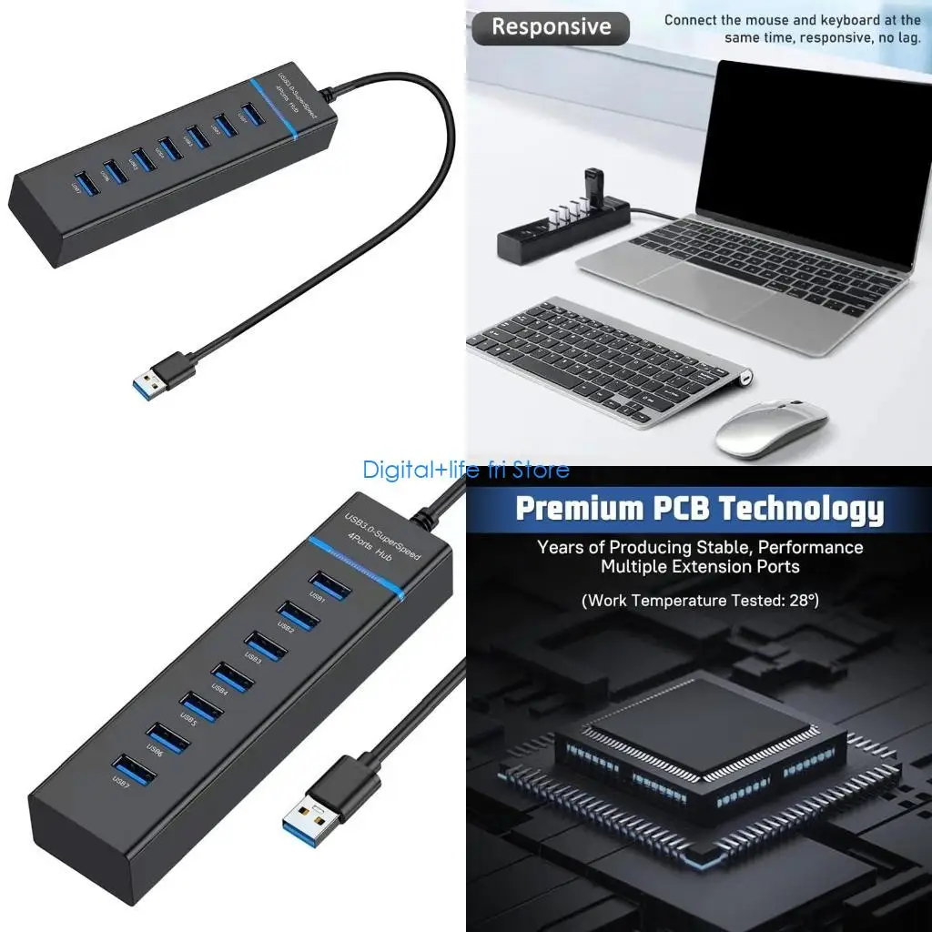 

Компактный USB-концентратор E06D с возможностью подключения USB3.0 и USB-расширителем для различных гаджетов