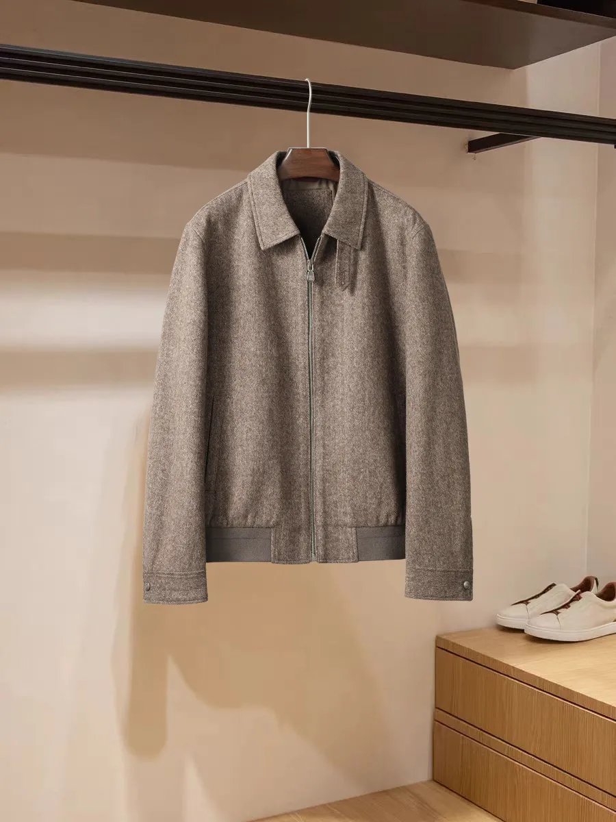 Old money style Italian European and American light luxury wool mixed fiber lapel business jacket