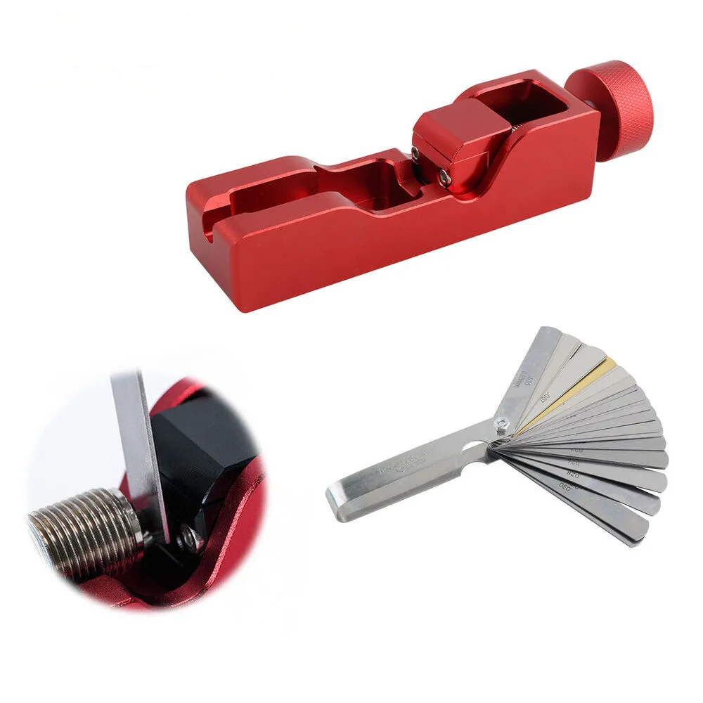 Gauge Spark Plug Gap Tool with Feeler Gauge For Most 10/12/14/16mm Spark Plugs Universal Red Black 