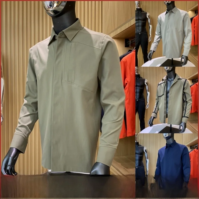 

Высококачественная мужская длинная све irt Jaet, повседневная уличная подставка из полиэфирного волокна, подходит для осеннего сезона, весенний тренд