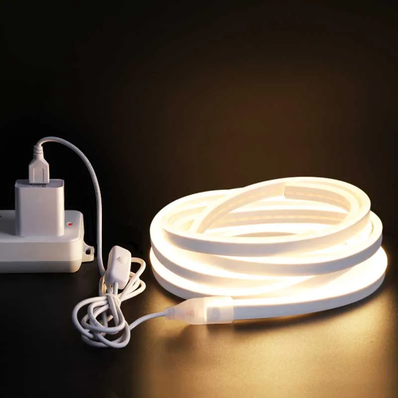 USB light strip self-adhesive charging interface battery bedside low-voltage luminous LED light strip