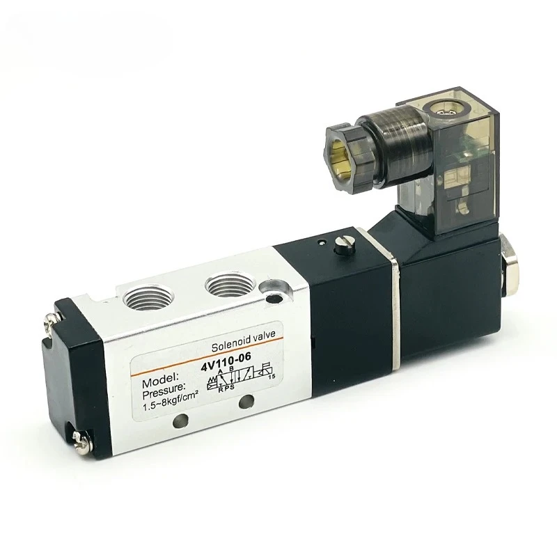 Pneumatic 4V110-06 1/8 Air Solenoid Valve 5 Way Port 2 Position Gas Pneumatic Electric Magnetic Valves DC12V 24V 110V 220V
