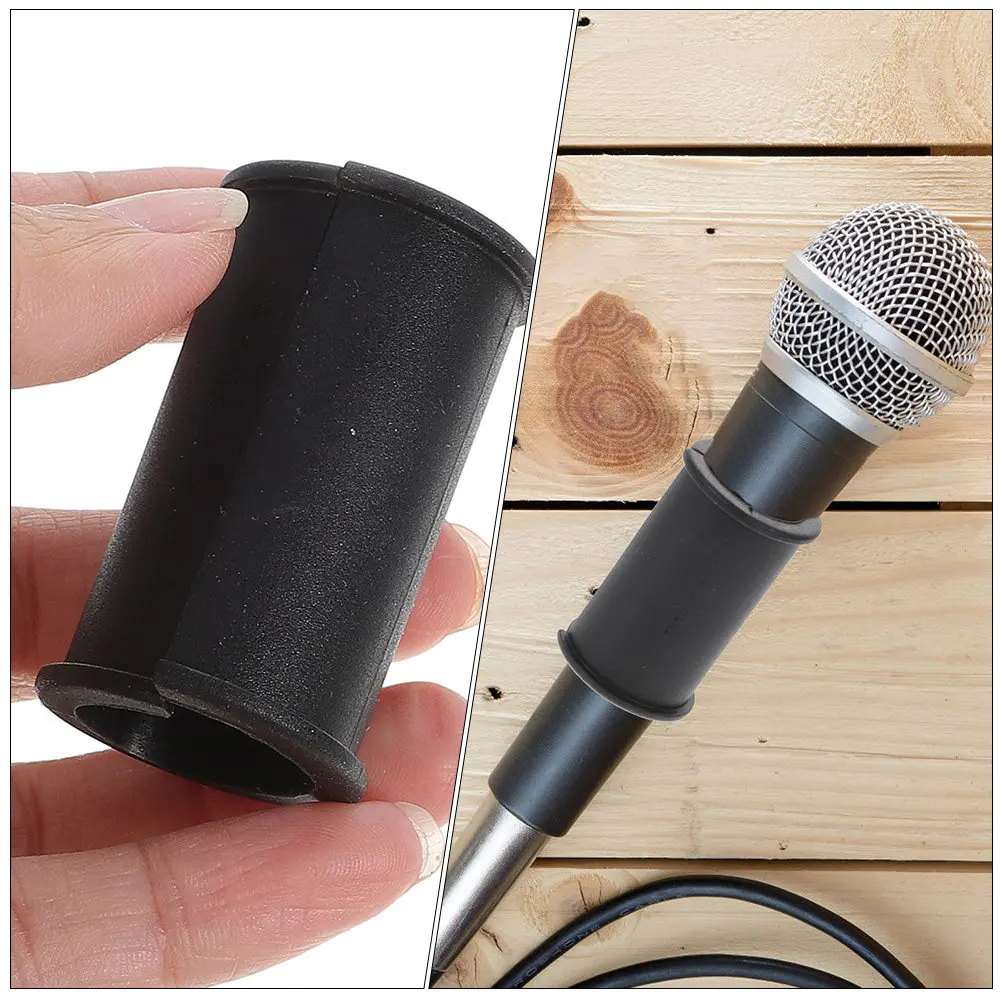 4 Pcs Microphone Shock Mount Rubber Sleeve Mic Shock Mount Microphone Pad Parts Tube Sleeve Washer Shock Mount Protector Cover