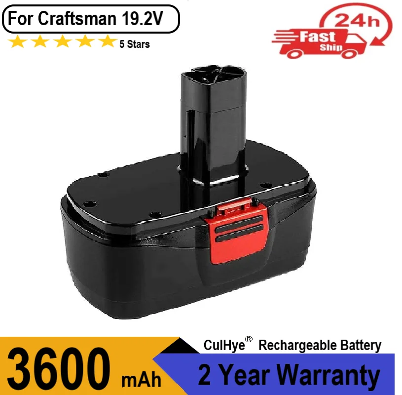 3600mAh Ni-MH 18V Replacement Battery for Craftsman 19.2V Battery C3 DieHard 130279005 130279003 130279017 315.113753 315.115410