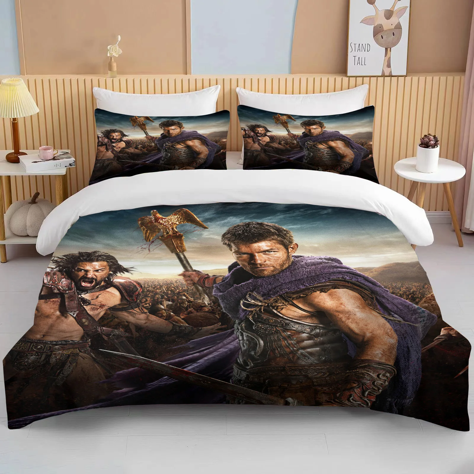 Ancient Rome Gladiator Bedding Set Duvet Cover Warrior Warrior Single Adult Twin Full Queen Adult Household Bed Three Piece Set