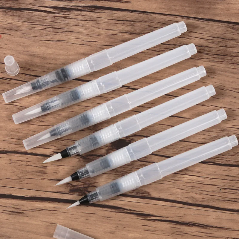 Transparent Tap Water Watercolour Brush Water Soluble Color Pen Nylon Brushes Cake Baking Drawing Decorating Tool