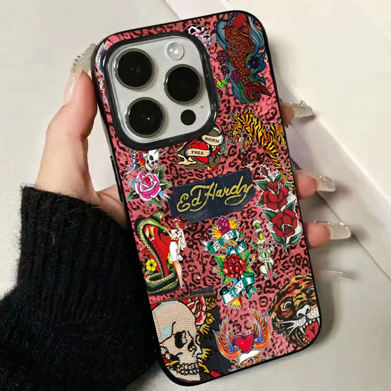 Funda de teléfono con estampado de leopardo, diseño de tigre, serpiente y calavera, para iPhone 16 15 14 13 12 11 Pro Max X XS XR XSMax 7 8 Plus 16e, funda suave