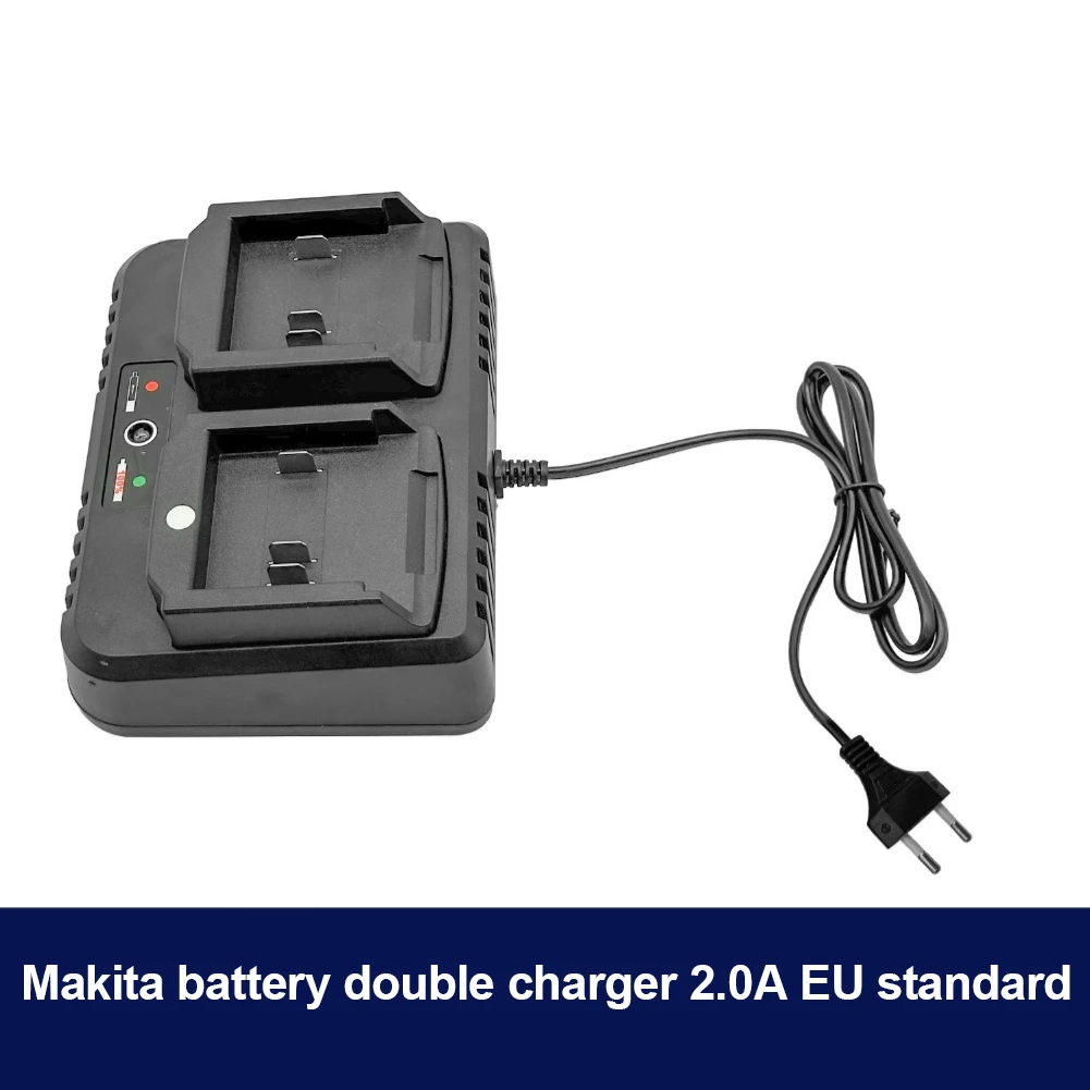 

1pc Dual Port Charger 2.0A Output Fast Charging Over-charge Short-circuit Protection For Power Tool Parts