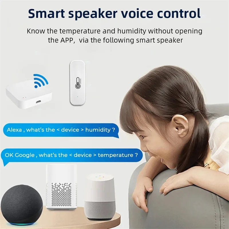 Tuya-Sensor inteligente de temperatura y humedad, Monitor de aire acondicionado mejorado, aplicación remota Bluetooth, Control, termómetro, higrómetro, 2025