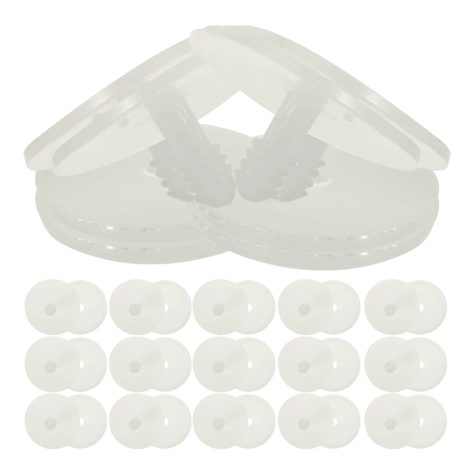 

50Set White 35Mm Plastic Joint Accessories DIY Craft Making Parts Rotate 360 Degrees Limb Connectors Flexible Dollmaking