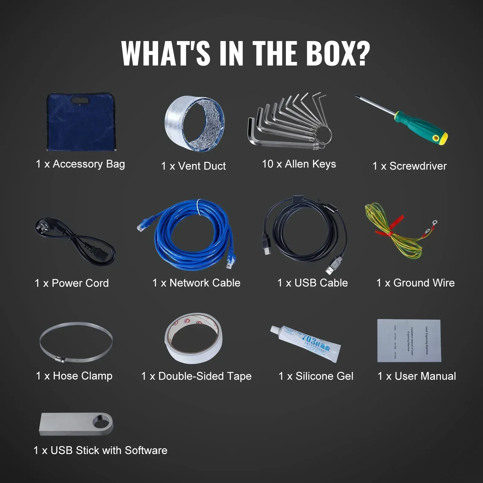 VEVOR CO2 الليزر حفارة 50 واط 60 واط 80 واط 100 واط 130 واط مع أنبوب الليزر RUIDA Lightburn آلة نحت النقش بالليزر للخشب الاكريليك