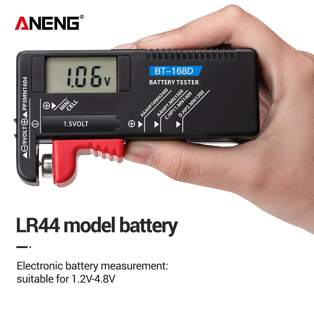 ANENG BT-168/BT-168D testeur de capacité de batterie numérique indicateur de Charge à carreaux de Bateria bricolage outils d'équipement de Test électronique