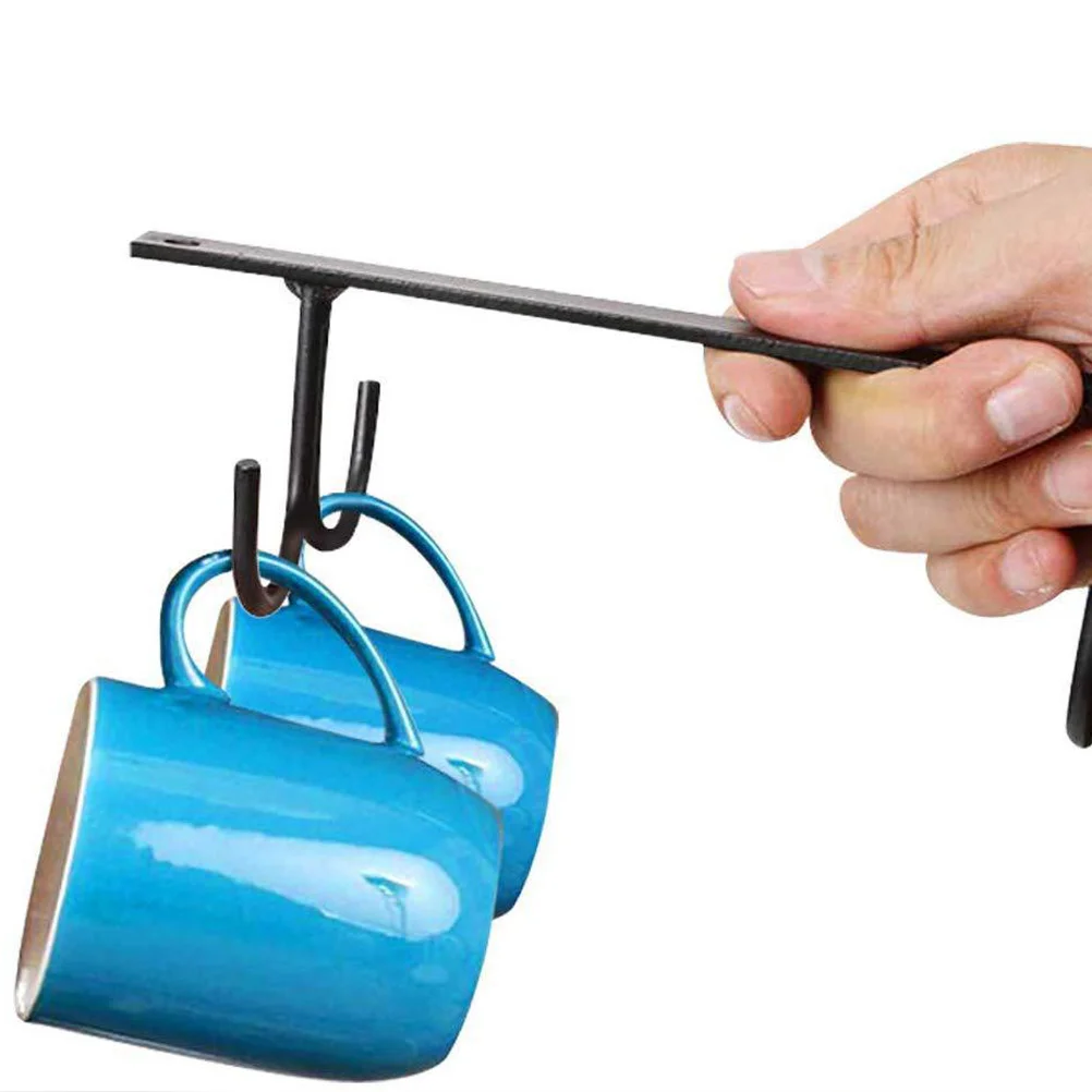 

1 комплект, крючок для кружки под полкой, держатель для кофейной чашки, кухонный органайзер для гаджетов, стеллаж для хранения с винтами для домашнего офиса, ресторана