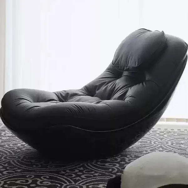 Medieval black fiberglass recliner retro eggshell lazy human kennel sofa
