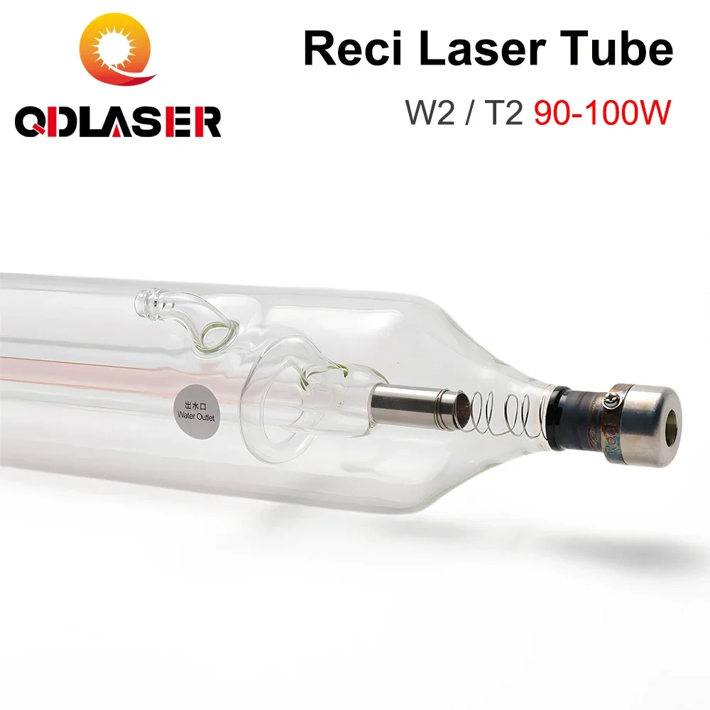 

QDLASER Reci W2 T2 90W-100W Laser Tube Length 1200mm Dia. 80mm Reci Laser Tube for Co2 Laser Engraving and Cutting Machine S2 Z2