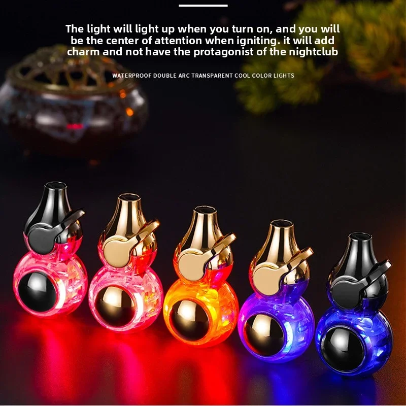 2025 New Style Carnival Butane Gas Lighter Windproof Straight Torch Colorful Light Green Flame Creative Personality - Image 5