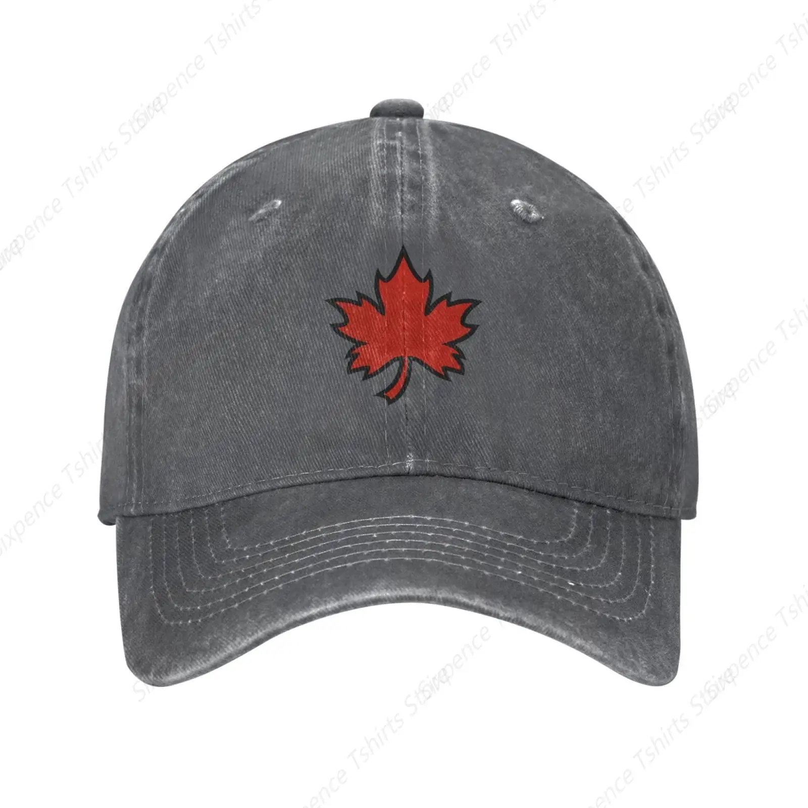 Autumn Maple Leaf Baseball Cap for Men Women Adjustable Washed Vintage Cotton Dad Hats Navy Blue