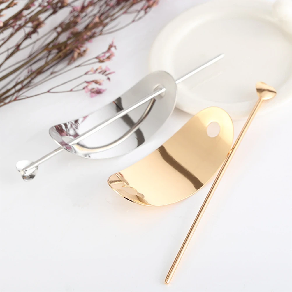 

4Pcs Alloy Plated Hairpins Elegant Metal Clips for Women DIY Hairstyle Ponytail Cuff Bun Accessories Gold Hair Clips Vintage