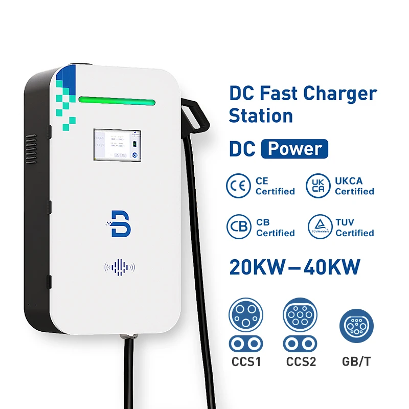 Beny Wall-mounted 20KW 30kW 40KW OCPP 1.6J  DC Fast EV Charger Station CCS1 CCS2 GB/T DC Electric Car EV Charger